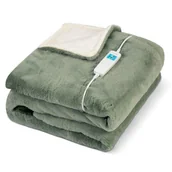 Akcesoria dla osób starszych i niepełnosprawnych - Koc elektryczny, Berdsen 180x160 cm, oliwkowy - miniaturka - grafika 1