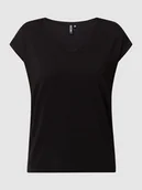 Koszulki i topy damskie - T-shirt z efektowną przędzą model ‘Billo’ - miniaturka - grafika 1