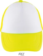 Czapki dla dzieci - SOLs 03091 Czapka dziecięca Bubble Kids Cap, 5-panelowa - Kolor: Biały/Neon Yellow - Rozmiar: Jeden rozmiar - miniaturka - grafika 1