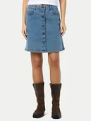 Spódnice - Noisy May Spódnica jeansowa Ronnie 27032521 Niebieski Regular Fit - miniaturka - grafika 1