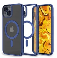 Etui i futerały do telefonów - Etui Do Apple iPhone 15 Plus Do Magsafe, Granatowe, Metal, Clear, Case - miniaturka - grafika 1