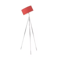 Lampy stojące - Lampa podłogowa LYSNE Malmo, 60 W, E27, czerwony-chrom, 145x50 cm - miniaturka - grafika 1