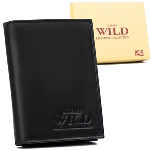 Pionowy skórzany portfel z systemem RFID Protect Always Wild - Portfele - miniaturka - grafika 1