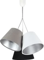 Lampy sufitowe - Lampa wisząca Lumes Trójkolorowa lampa wisząca ze srebrnym wnętrzem- EXX70-Anastazja - miniaturka - grafika 1