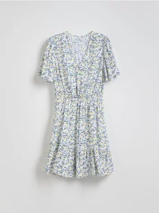 Reserved - Sukienka z wiskozy - żółty - Sukienki - miniaturka - grafika 1