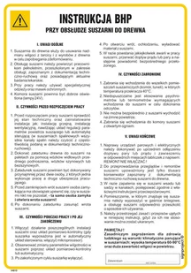 IAB10 INSTRUKCJA BHP PRZY OBSŁUDZE SUSZARNI DO DREWNA, HN - PŁYTA ELASTYCZNA 0,4MM; (245X350MM) - Instrukcje stanowiskowe BHP - miniaturka - grafika 1