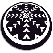 Dywany - Modny winylowy dywan okrągły geometryczne strzałki fi70 cm - miniaturka - grafika 1