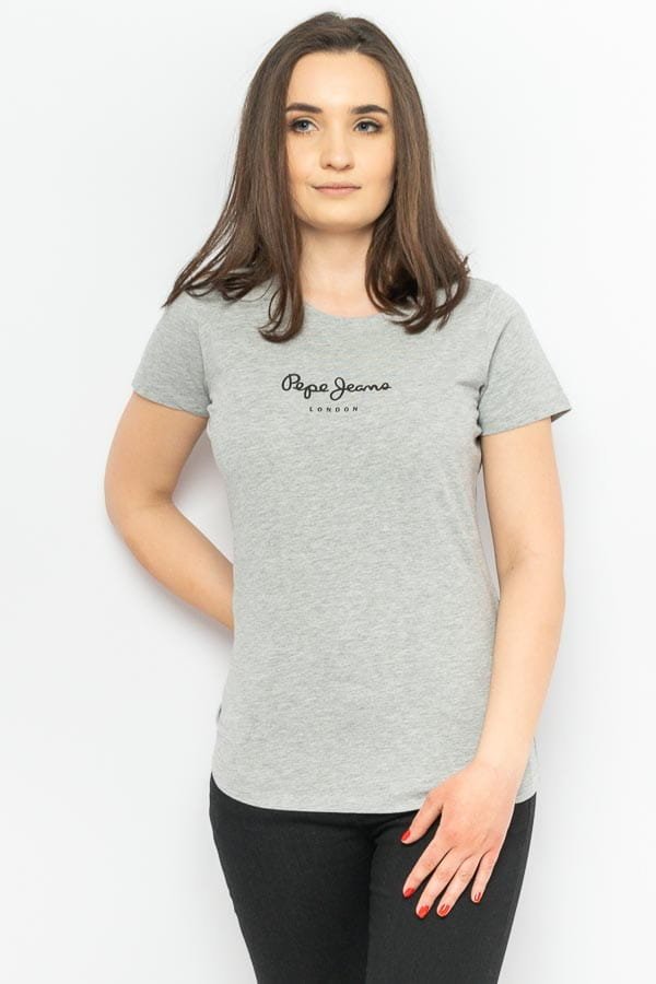 T-SHIRT DAMSKI PEPE JEANS PL505202 SZARY - XXS