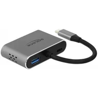 Adaptery i przejściówki - Delock Adapter USB Adapter USB-C &gt HDMI/VGA/USB3.0/PD 0.12m grau 64074 - miniaturka - grafika 1