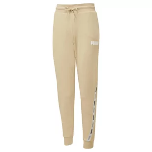 Spodnie dresowe damskie Puma Tape TR beżowe 67132819-XS - Dresy damskie - miniaturka - grafika 1