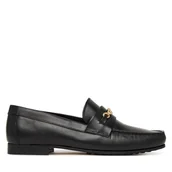 Półbuty damskie - Lordsy Tommy Hilfiger Th Chain Leather Loafer FW0FW08956 Czarny - miniaturka - grafika 1