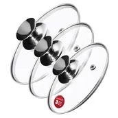 Pokrywki - Zestaw pokryw żaroodpornych Salerno 16,18,20 cm - miniaturka - grafika 1