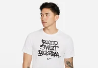 Koszulki męskie - Nike Dri-Fit Blood, Sweat, Basketball White - miniaturka - grafika 1