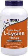 Witaminy i minerały dla sportowców - Now Foods L-Lysine 1,000 Mg Double Strength - Egzogenny Aminokwas - 250 Caps - miniaturka - grafika 1