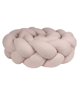 Ochraniacz do łóżeczka warkocz "Wafel łososiowy" - 180cm - Ochraniacze do łóżeczka - miniaturka - grafika 1