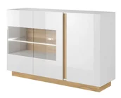 Witryny - Komoda Z Biały Witryną + Dąb Grandson K6-P31 - miniaturka - grafika 1