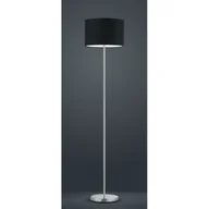 Lampy stojące - Trio Leuchten Nowoczesna lampa podłogowa nikiel czarny klosz - Hotel - miniaturka - grafika 1