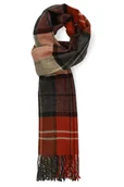 Apaszki i szaliki męskie - Szal Czerwono-Szary w Kratę - miniaturka - grafika 1