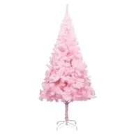 Choinki - vidaXL Sztuczna choinka ze stojakiem, różowa, 213 cm, PVC - miniaturka - grafika 1