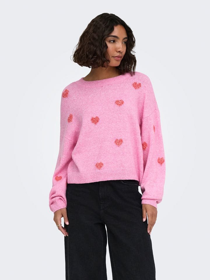ONLY Sweter w kolorze jasnoróżowym