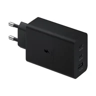 Ładowarki do telefonów - Samsung ładowarka sieciowa 2x USB Typ C / USB PPS, Power Delivery PD 65W, QC 3.0, AFC, FCP czarny (EP-T6530NBEGEU) - miniaturka - grafika 1