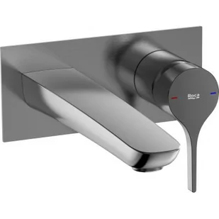 Roca A5A353ANM0 Jednouchwytowa bateria umywalkowa podtynkowado $677czenia z elementem podtynkowym A5252206NM,kolor Brushed Titanium Black - Baterie podtynkowe - miniaturka - grafika 1