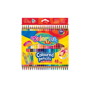 Przybory szkolne - Colorino - Kredki ołówkowe trójkątne dwustronne 48 kolorów - miniaturka - grafika 1