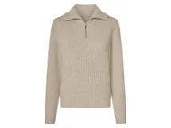 Swetry damskie - esmara® Sweter damski (Beżowy, XS (32/34)) - miniaturka - grafika 1