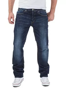 Blend Męskie spodnie jeansowe Straight Leg Rock, Blau (76946-l32), 32W / 34L - Spodenki męskie - miniaturka - grafika 1