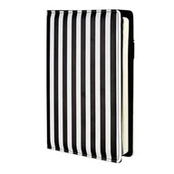 Kalendarze - Planner dzienny kalendarz uniwersalny w pasy czarno-biały A5 z wymiennym wkładem Print Stripes - miniaturka - grafika 1