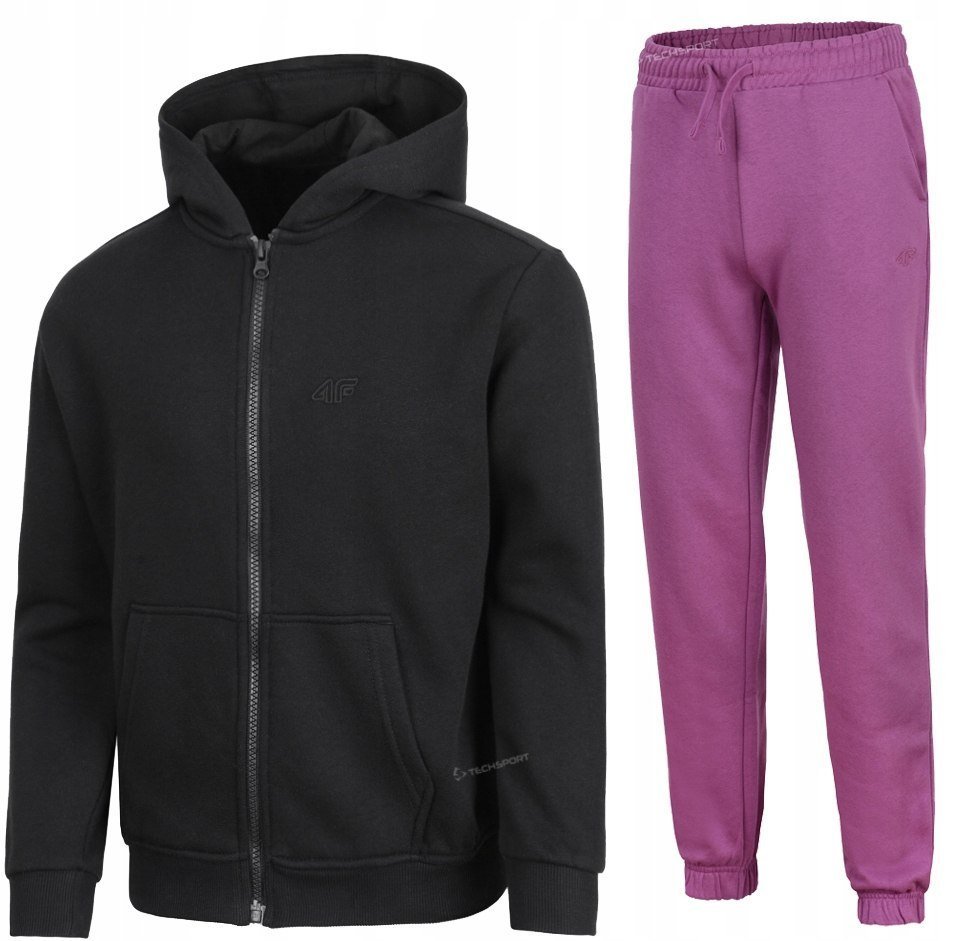 4F OCIEPLANY DZIEWCZÄCY DRES KOMPLET BLUZA SPODNIE / rozm 164