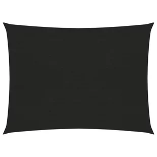 vidaXL Żagiel przeciwsłoneczny, 160 g/m, czarny, 2x3,5 m, HDPE 311723 - Parasole ogrodowe - miniaturka - grafika 1