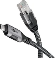 Kable USB - Kabel USB Goobay Kabel Ethernet USB-C do RJ45, 3 m - miniaturka - grafika 1
