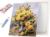 Malowanie po numerach - Obraz do Malowania po numerach Bukiet żółtych róż / beliart - miniaturka - grafika 1