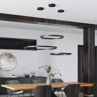 Lampy sufitowe - Lampa wisząca LED Perfora Molto Luce, czarna, Ø 60 cm, aluminium - miniaturka - grafika 1