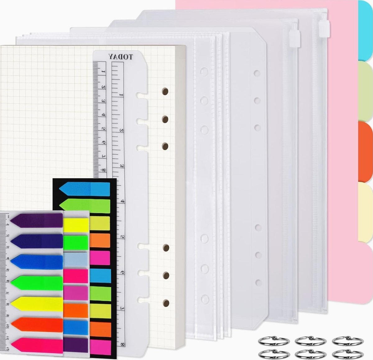 NOTATNIKOW ZESTAW PAPIER PERFOROWANY A5 115 ARKUSZY ORGANIZER TECZKA