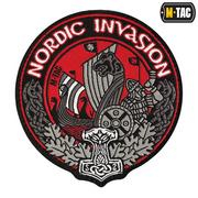 Odzież taktyczna i umundurowanie - M-Tac - Naszywka Nordic Invasion - Morale Patch - Czerwona - 51129000 - miniaturka - grafika 1