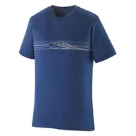 Koszulki sportowe męskie - Koszulka męska Patagonia M's Cap Cool Merino Blend Graphic Shirt Rozmiar: L / Kolor: niebieski - miniaturka - grafika 1