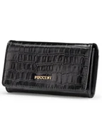 Portfele - Puccini Skórzany portfel w kolorze czarnym - 16 x 9 x 3 cm - miniaturka - grafika 1