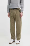 Spodnie męskie - Gramicci spodnie bawełniane kolor zielony proste - miniaturka - grafika 1