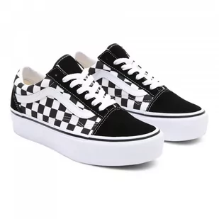 Damskie buty VANS Old Skool Platform - białe - Trampki damskie - miniaturka - grafika 1