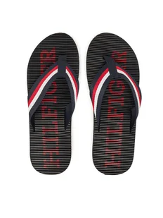 Tommy Hilfiger Japonki Massage Beach Sandal FM0FM05443 Granatowy - Klapki i japonki męskie - miniaturka - grafika 1