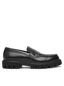 Półbuty męskie - Baldinini Loafersy U5B114P1VITE0000 Czarny - miniaturka - grafika 1