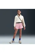 Spodnie i spodenki dla dziewczynek - Spodenki dla dużych dzieci (dziewcząt) Dri-FIT Nike Pro Fleece - Różowy - miniaturka - grafika 1
