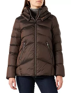 Płaszcze damskie - Geox Damski płaszcz ADRYA Down Coat, ciemny pinecone brąz, 54 - grafika 1