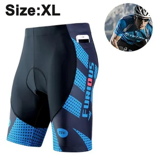 Męskie spodenki rowerowe 3D wyściełane legginsami jeździeckimi Szybkoschnące półspodnie Niebieski XL - Spodenki rowerowe - miniaturka - grafika 1