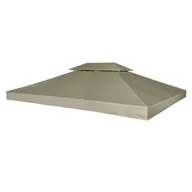 Altany ogrodowe - vidaXL Zadaszenie altany ogrodowej, 310 g/m, beżowe, 3x4 m - miniaturka - grafika 1