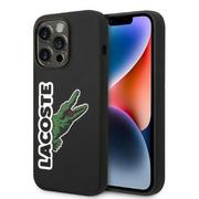 Etui i futerały do telefonów - Lacoste Etui Hardcase Silicone Head Crocodile do iPhone 14 Pro czarne - miniaturka - grafika 1