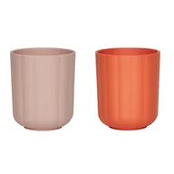 Kubki dla dzieci - PULLO KUBEK 2 SZT. RÓZOWY/MORELOWY - miniaturka - grafika 1