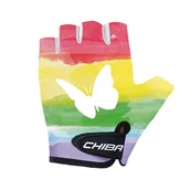 Rękawiczki rowerowe - Rękawiczki rowerowe Chiba Cool Kids tęcza motyl rozm. M - miniaturka - grafika 1